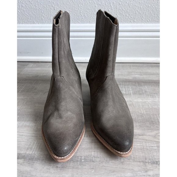 NEW Free People Frontier Chelsea Leather Boots in Washed Taupe (Size 37/US 6.5) - Picture 2 of 8
